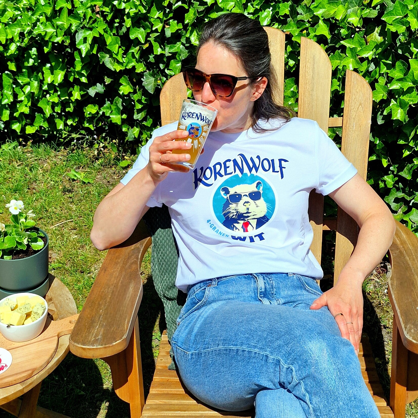 T-shirt - Korenwolf - Wit
