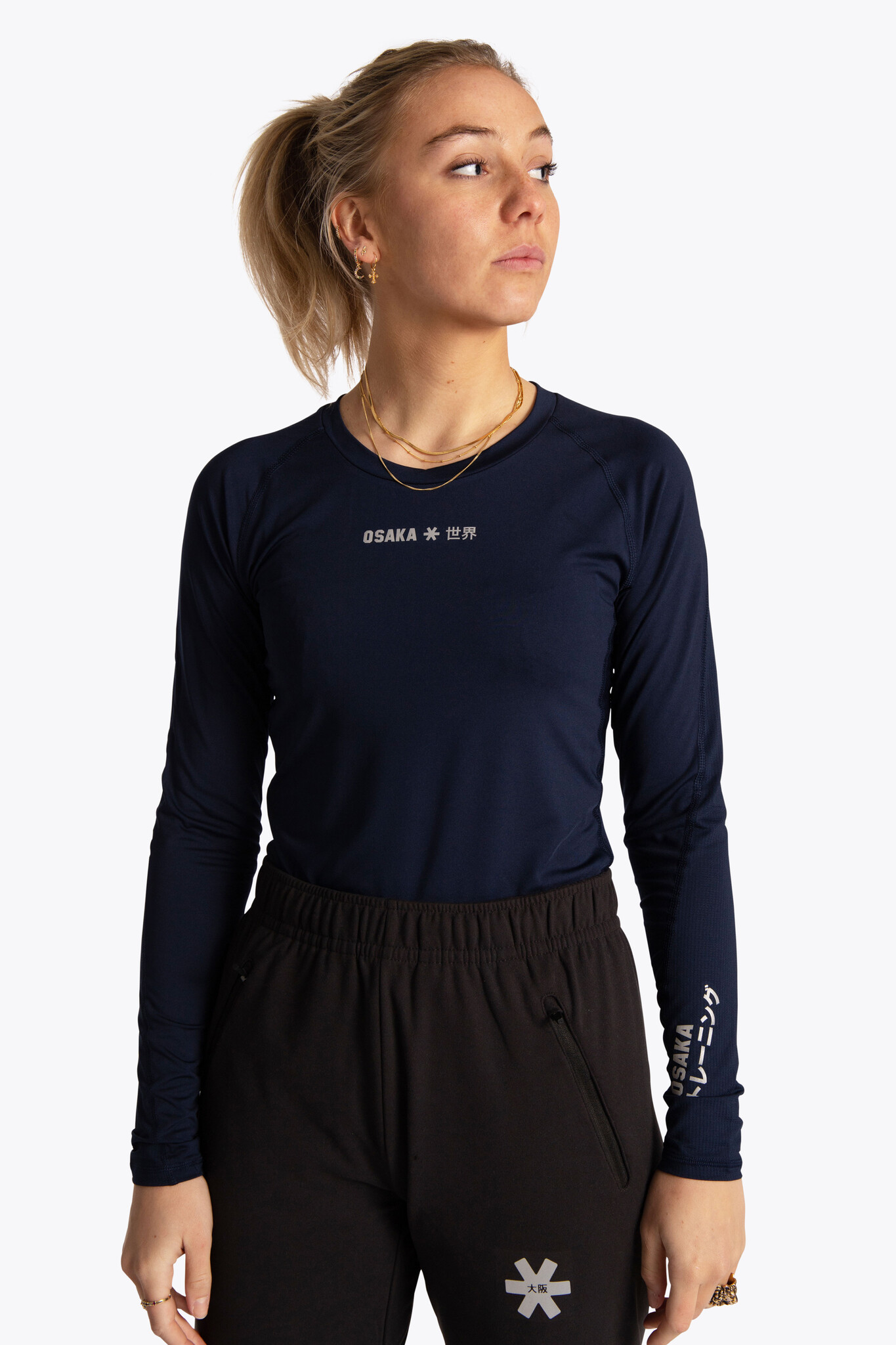 Baselayer longsleeve Dames Navy