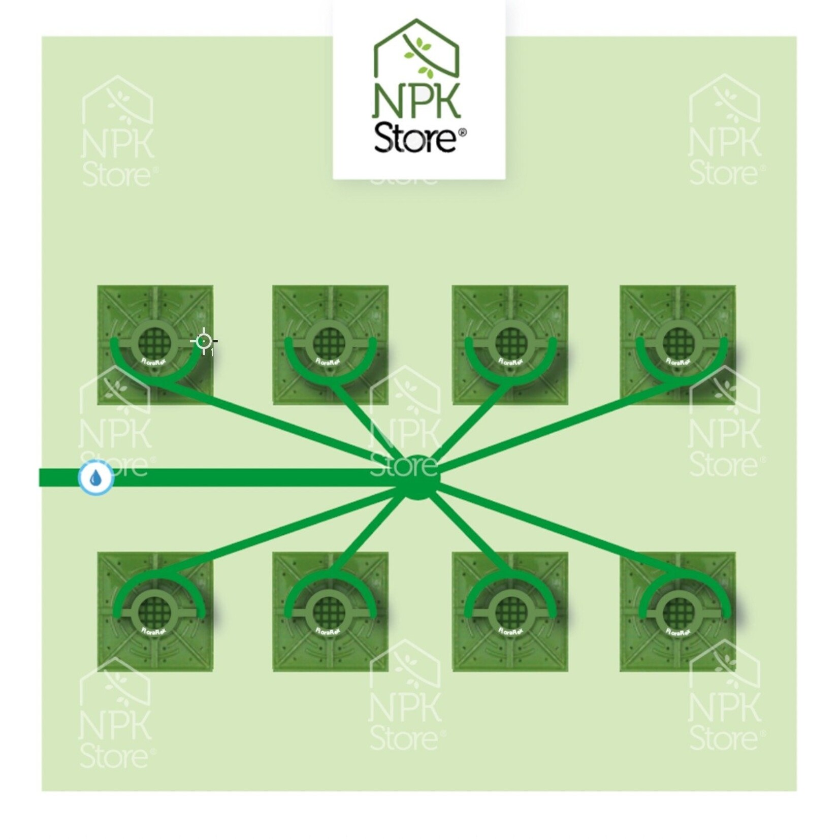 FloraFlex PotPro ™ - 8 Pot - 4 "(10cm) - Square Matrix