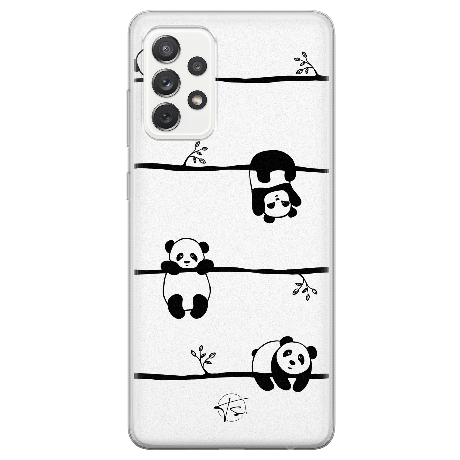 Telefoonhoesje Store Samsung Galaxy A72 siliconen hoesje - Panda