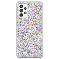 Telefoonhoesje Store Samsung Galaxy A72 siliconen hoesje - Purple Garden