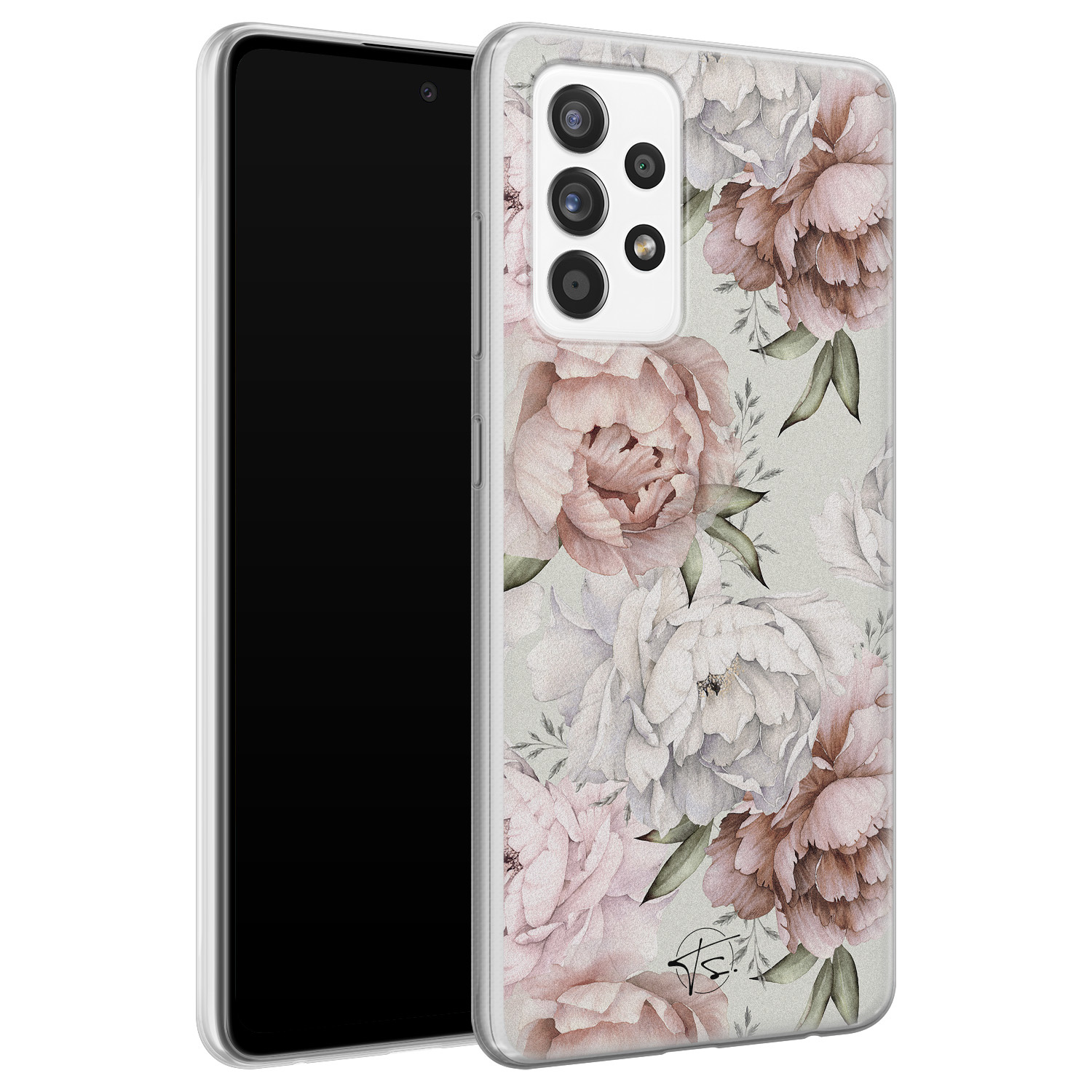 Telefoonhoesje Store Samsung Galaxy A72 siliconen hoesje - Classy flowers