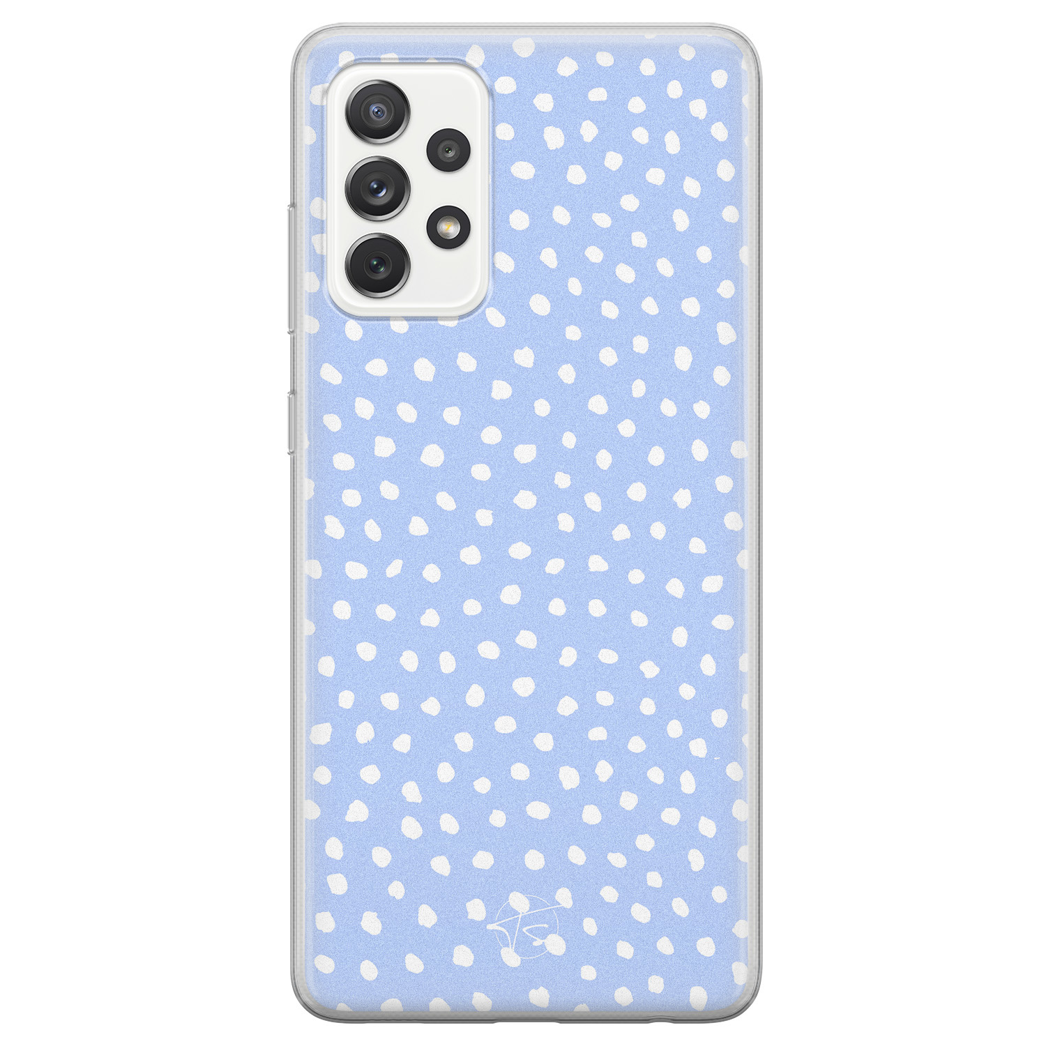 Telefoonhoesje Store Samsung Galaxy A72 siliconen hoesje - Purple dots