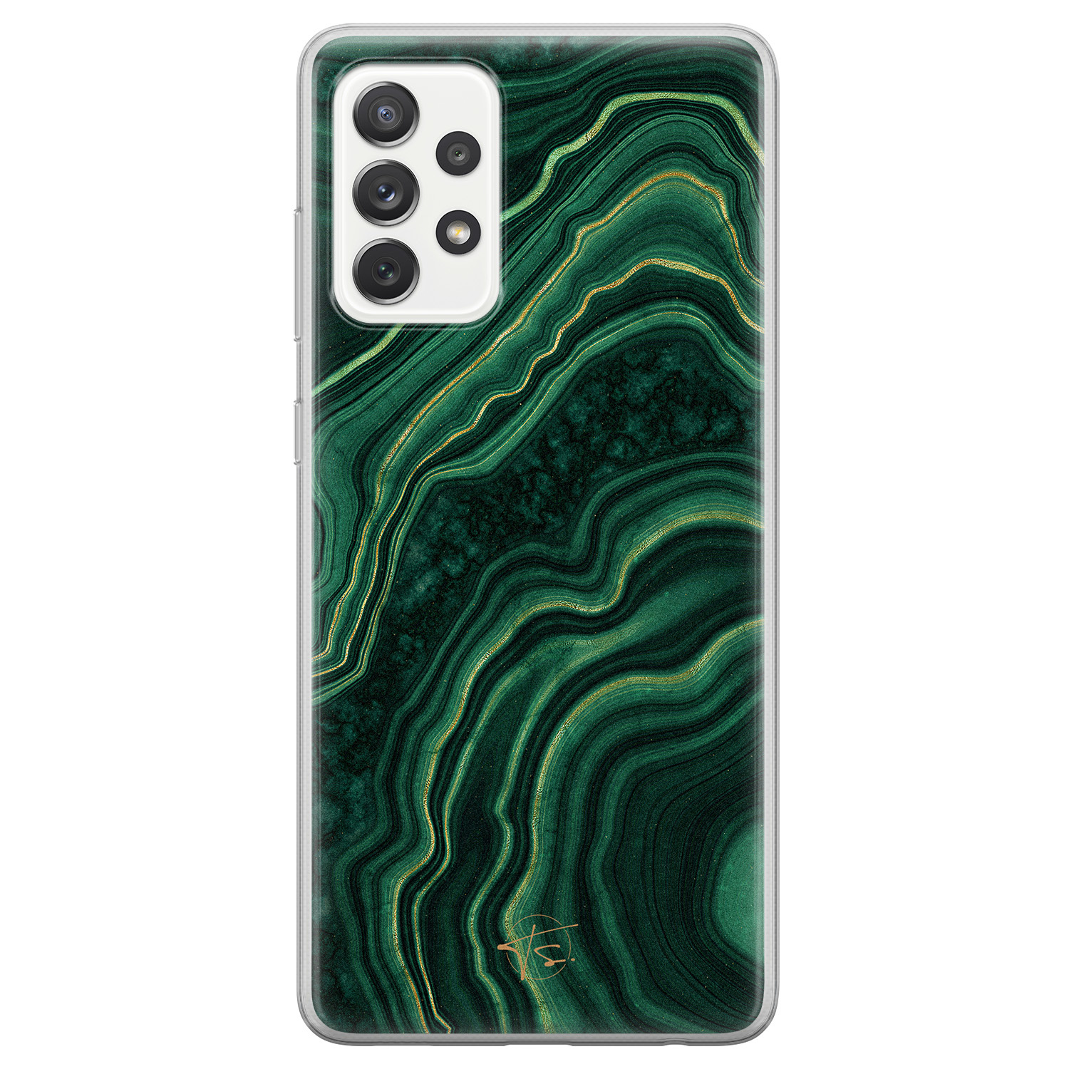 Telefoonhoesje Store Samsung Galaxy A72 siliconen hoesje - Agate groen