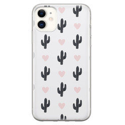 Leuke Telefoonhoesjes iPhone 11 siliconen hoesje - Cactus love