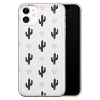 Leuke Telefoonhoesjes iPhone 11 siliconen hoesje - Cactus love