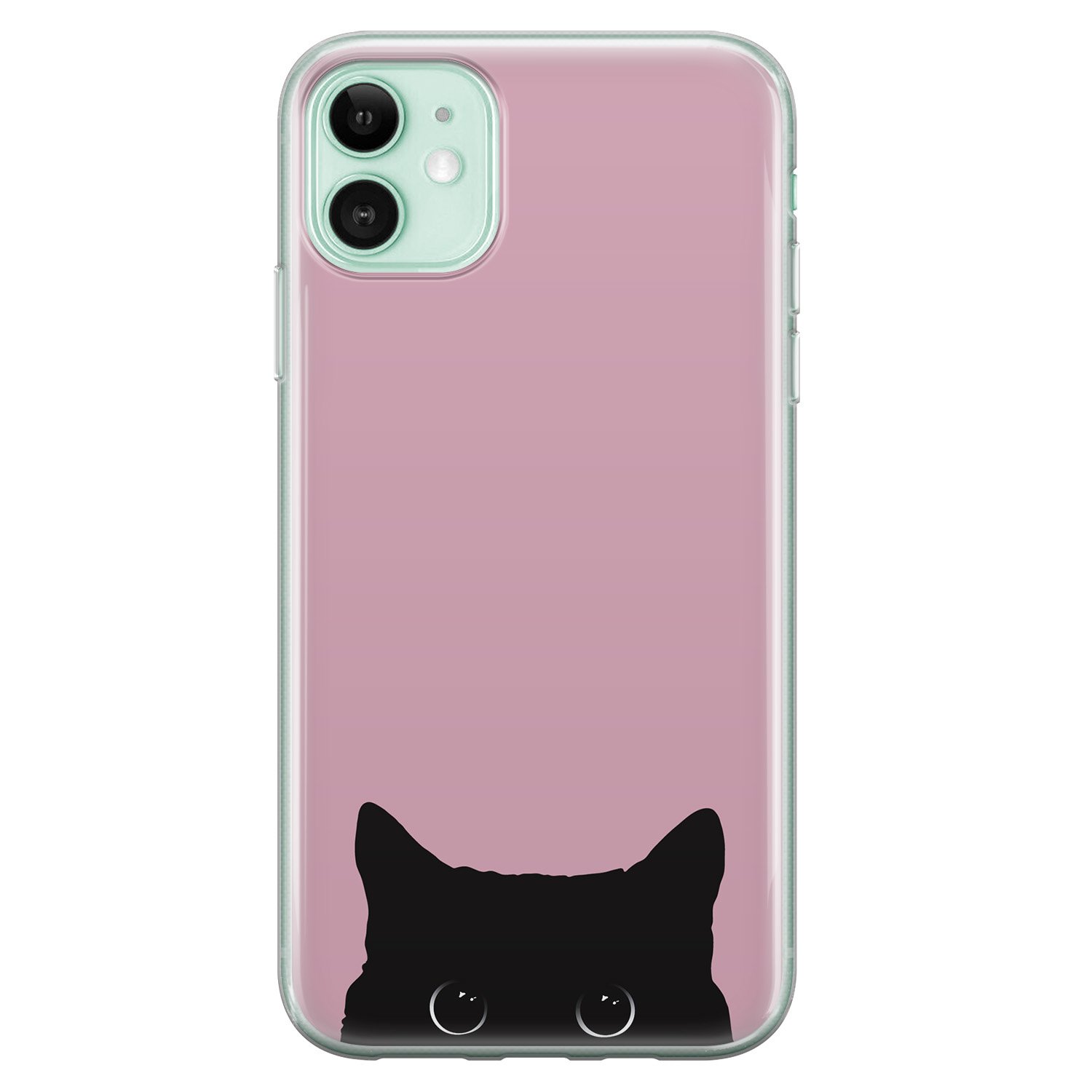 Telefoonhoesje Store iPhone 11 siliconen hoesje - Zwarte kat