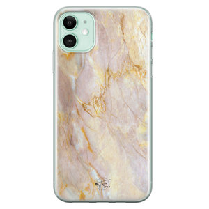 ELLECHIQ iPhone 11 siliconen hoesje - Stay Golden Marble