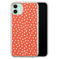 Telefoonhoesje Store iPhone 11 siliconen hoesje - Orange dots