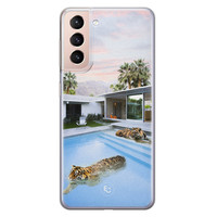 ELLECHIQ Samsung Galaxy S21 siliconen hoesje - Tiger pool