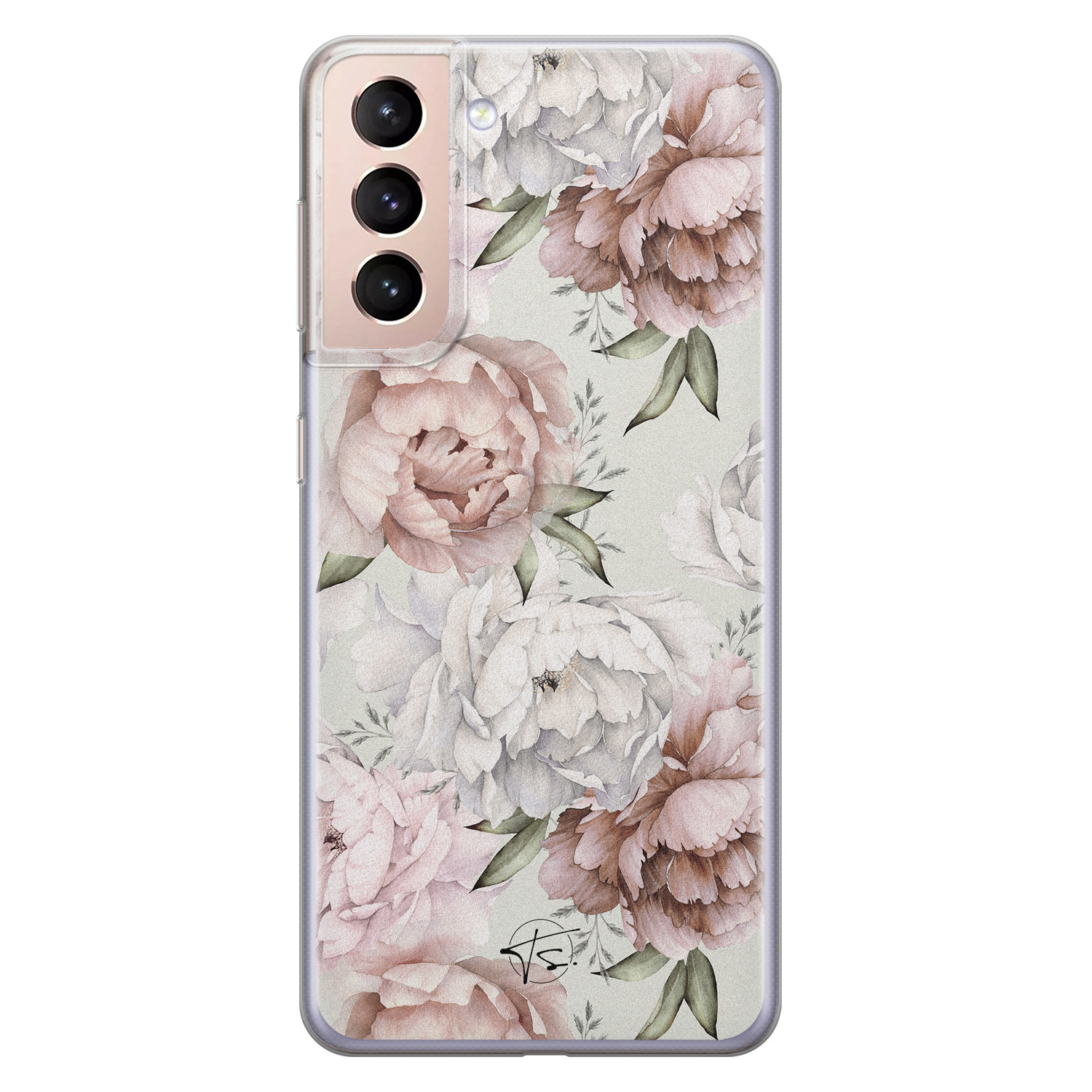 Telefoonhoesje Store Samsung Galaxy S21 siliconen hoesje - Classy flowers