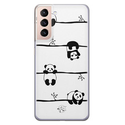 Telefoonhoesje Store Samsung Galaxy S21 siliconen hoesje - Panda