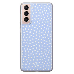 Telefoonhoesje Store Samsung Galaxy S21 siliconen hoesje - Purple dots