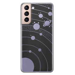 Telefoonhoesje Store Samsung Galaxy S21 siliconen hoesje - Universe space