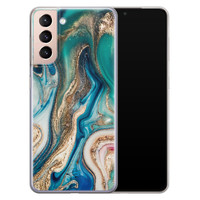 Telefoonhoesje Store Samsung Galaxy S21 Plus siliconen hoesje - Magic marble