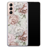 Telefoonhoesje Store Samsung Galaxy S21 Plus siliconen hoesje - Classy flowers