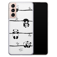 Telefoonhoesje Store Samsung Galaxy S21 Plus siliconen hoesje - Panda