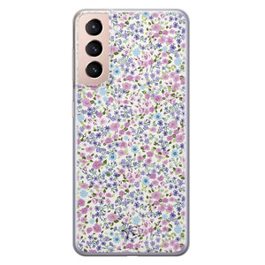 Telefoonhoesje Store Samsung Galaxy S21 Plus siliconen hoesje - Purple Garden