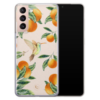 ELLECHIQ Samsung Galaxy S21 Plus siliconen hoesje - Tropical Lemonade