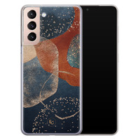 ELLECHIQ Samsung Galaxy S21 Plus siliconen hoesje - Abstract Terracotta