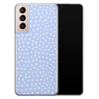 Telefoonhoesje Store Samsung Galaxy S21 Plus siliconen hoesje - Purple dots