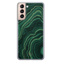 Telefoonhoesje Store Samsung Galaxy S21 Plus siliconen hoesje - Agate groen