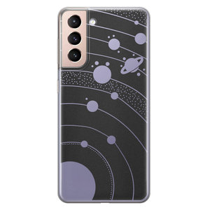 Telefoonhoesje Store Samsung Galaxy S21 Plus siliconen hoesje - Universe space