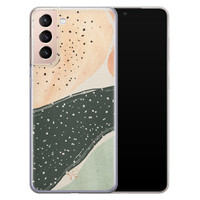 Telefoonhoesje Store Samsung Galaxy S21 Plus siliconen hoesje - Abstract peach