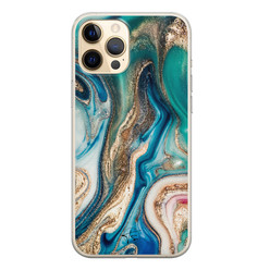 Telefoonhoesje Store iPhone 12 siliconen hoesje - Magic marble