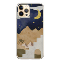 Leuke Telefoonhoesjes iPhone 12 siliconen hoesje - Woestijn