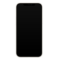 Leuke Telefoonhoesjes iPhone 12 siliconen hoesje - Abstract face line