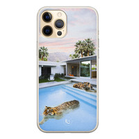 ELLECHIQ iPhone 12 Pro siliconen hoesje - Tiger pool