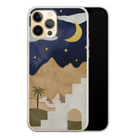 Leuke Telefoonhoesjes iPhone 12 Pro siliconen hoesje - Woestijn