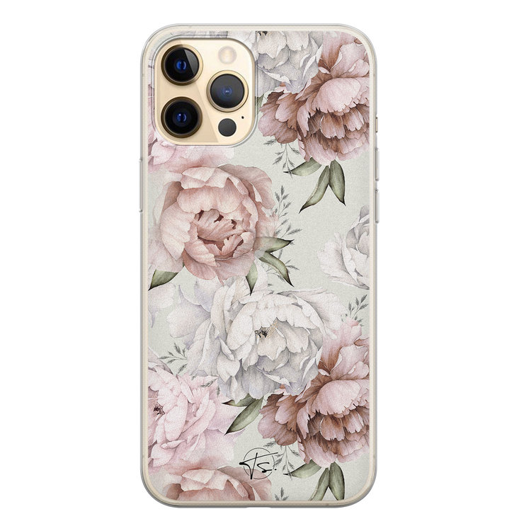 Telefoonhoesje Store iPhone 12 Pro siliconen hoesje - Classy flowers