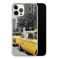 ELLECHIQ iPhone 12 Pro Max siliconen hoesje - Lama in taxi