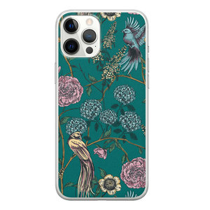 Telefoonhoesje Store iPhone 12 Pro Max siliconen hoesje - Bloomy birds
