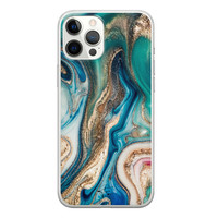 Telefoonhoesje Store iPhone 12 Pro Max siliconen hoesje - Magic marble