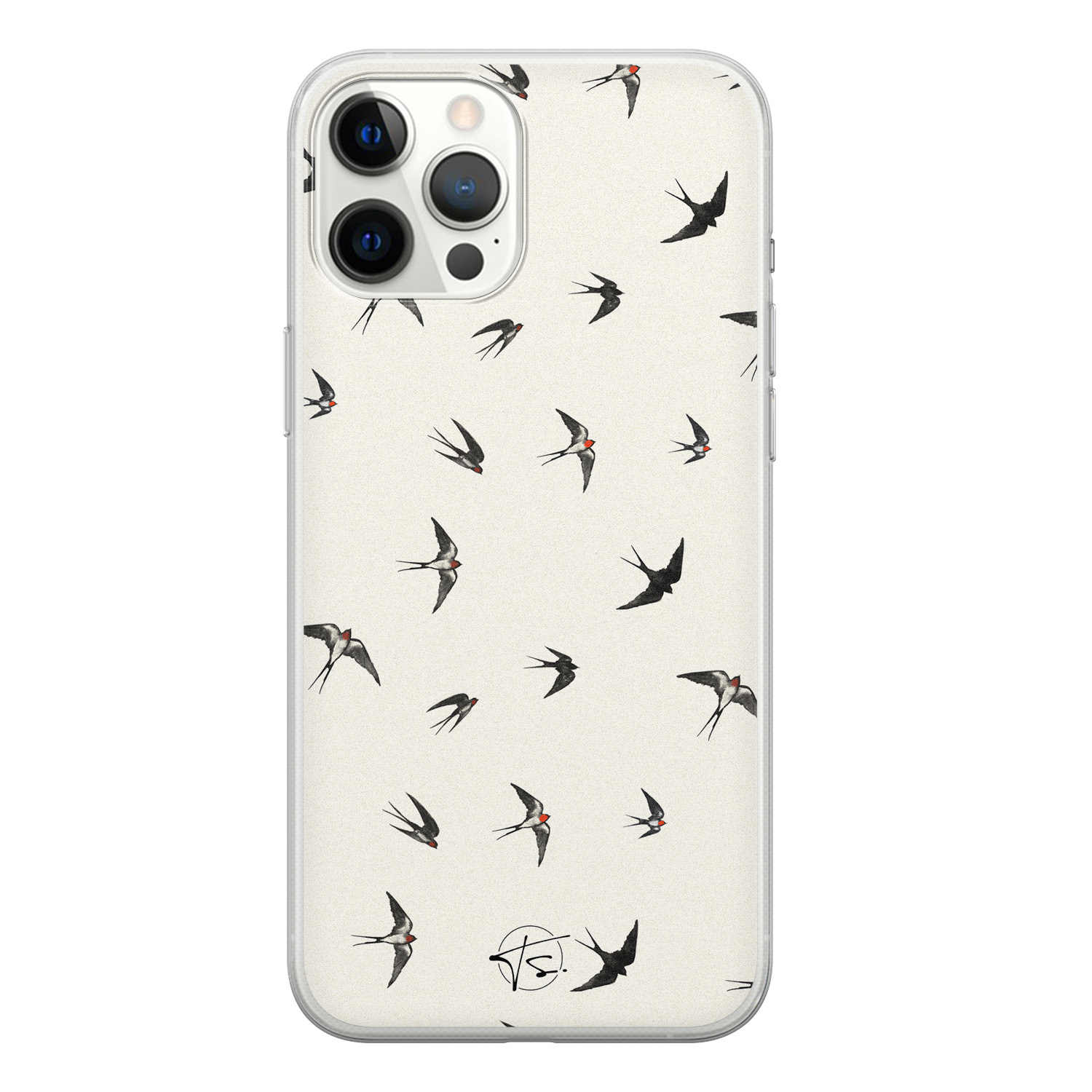 Telefoonhoesje Store iPhone 12 Pro Max siliconen hoesje - Freedom birds