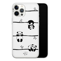 Telefoonhoesje Store iPhone 12 Pro Max siliconen hoesje - Panda