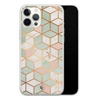 ELLECHIQ iPhone 12 Pro Max siliconen hoesje - Pastel Kubus