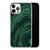 Telefoonhoesje Store iPhone 12 Pro Max siliconen hoesje - Agate groen