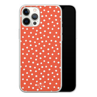 Telefoonhoesje Store iPhone 12 Pro Max siliconen hoesje - Orange dots
