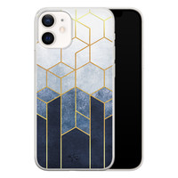 Telefoonhoesje Store iPhone 12 mini siliconen hoesje - Geometrisch fade art