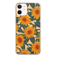 Telefoonhoesje Store iPhone 12 mini siliconen hoesje - Zonnebloemen