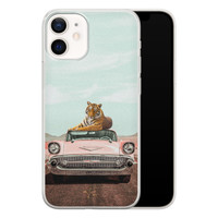 ELLECHIQ iPhone 12 mini siliconen hoesje - Chill tijger