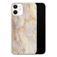 ELLECHIQ iPhone 12 mini siliconen hoesje - Stay Golden Marble