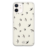 Telefoonhoesje Store iPhone 12 mini siliconen hoesje - Freedom birds