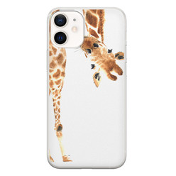 Leuke Telefoonhoesjes iPhone 12 mini siliconen hoesje - Giraffe