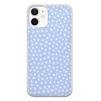 Telefoonhoesje Store iPhone 12 mini siliconen hoesje - Purple dots