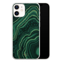 Telefoonhoesje Store iPhone 12 mini siliconen hoesje - Agate groen